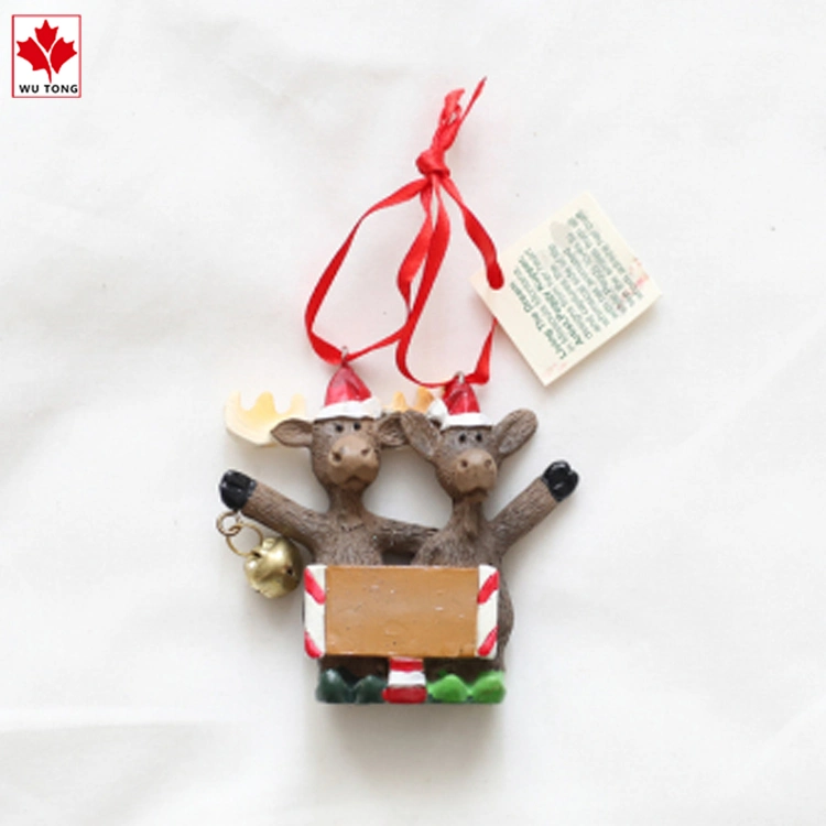 Factory Customized Resin Christmas Tree Decoration Pendant Christmas Pendant Deer Three-Dimensional Crafts