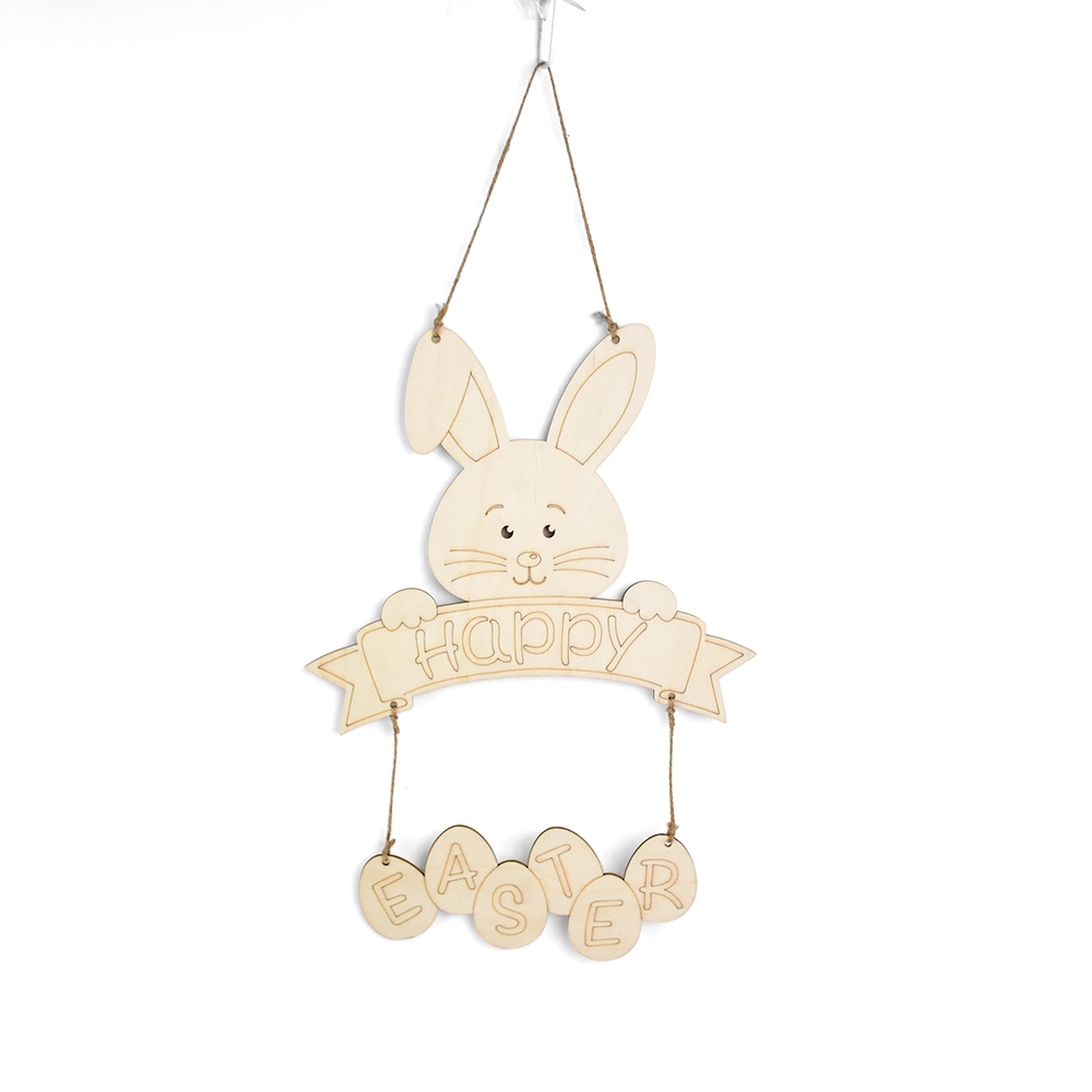 DIY Wood Unfinished Wood Rabbit of Easter Crafts Wooden Cutout Decor to Paint