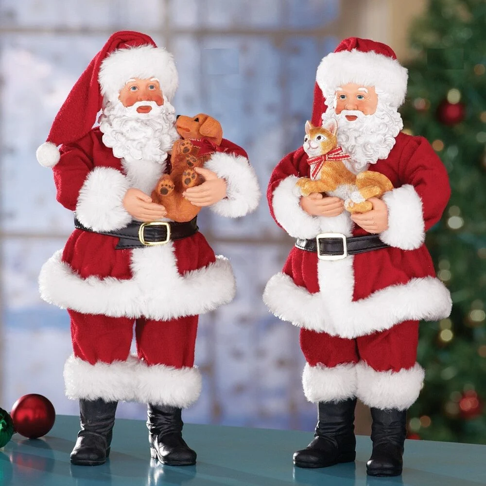 Wholesale Outdoor Christmas Decoration Fiberglass Santa Claus Snowman Figures with Cheap Price