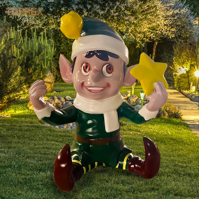 Christmas Elf Giant Decoration Commercial Props Fiberglass Christmas Figures